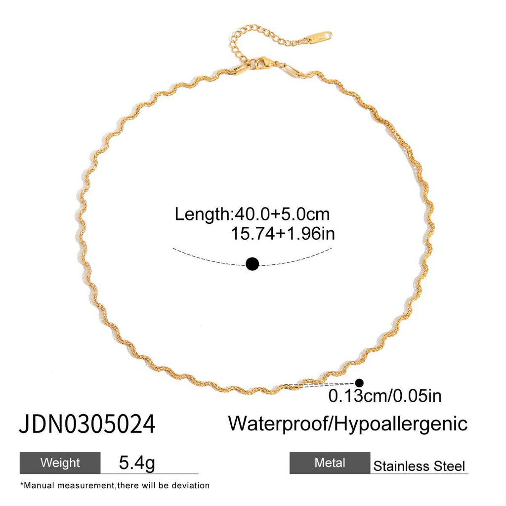 Necklace Simple Snake Bone Chain Clavicle Chain Jewelry Stainless Steel Choker