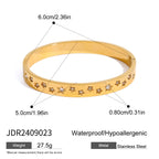 2H Stainless Steel Zircon Bracelet Clasp Bangle bracelet