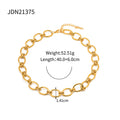 18K Gold-Plated Stainless Steel Sculptural Chain Bracelet — jewelry construction