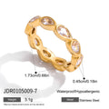Gold-Plated Heart Stainless Steel Ring — close-up detail — jewelry finish and design detail