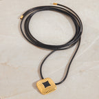 Square Black Oil Drop Necklace Jewelry for Women Stainless Steel Jewelry necklace