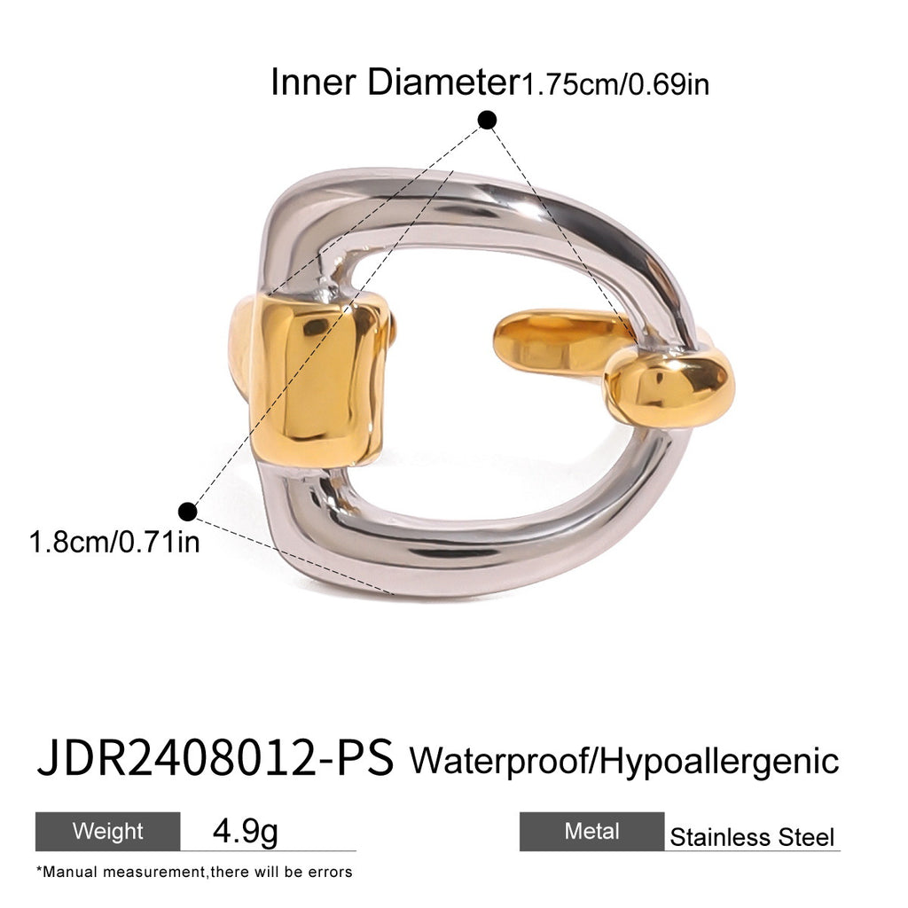 2H Ring Style Finger Ring 18k Gold rings Stainless Steel Jewelry