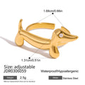 Gold-Tone Stainless Steel Ring — Boutique Edit styled for independent jewelry boutiques