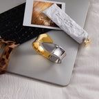 2H Color Block Openable Spring Bracelet Non-Fading Stainless Steel Jewelry