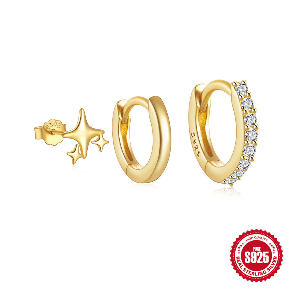 925Sterling Silver Mini Geometric Butterfly Earrings Earrings Earrings Set Hot Selling Earrings for Women