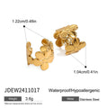 Floral Gold-Plated Stainless Steel Ear Cuff Earrings — jewelry construction