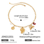 18k Gold Stainless Steel Necklace Simple Non-Fading Jewelry Accessories