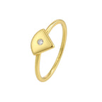 SR0023 S925Silver Geometric Triangle Ring Female Design casual Single Ring