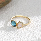 R0215 Fashion jewelry Geometric Synthetic Opal Ring Opal Stone Woman OPAL Ring
