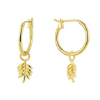 E0799 Fashionable Design Wheat Ear Earrings for Women Copper Plated18K Gold Feather Earrings Jewelry