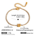 Gold-Plated Stainless Steel Initial Cubic Zirconia Bracelet — additional product detail 27 — jewelry finish and design detail