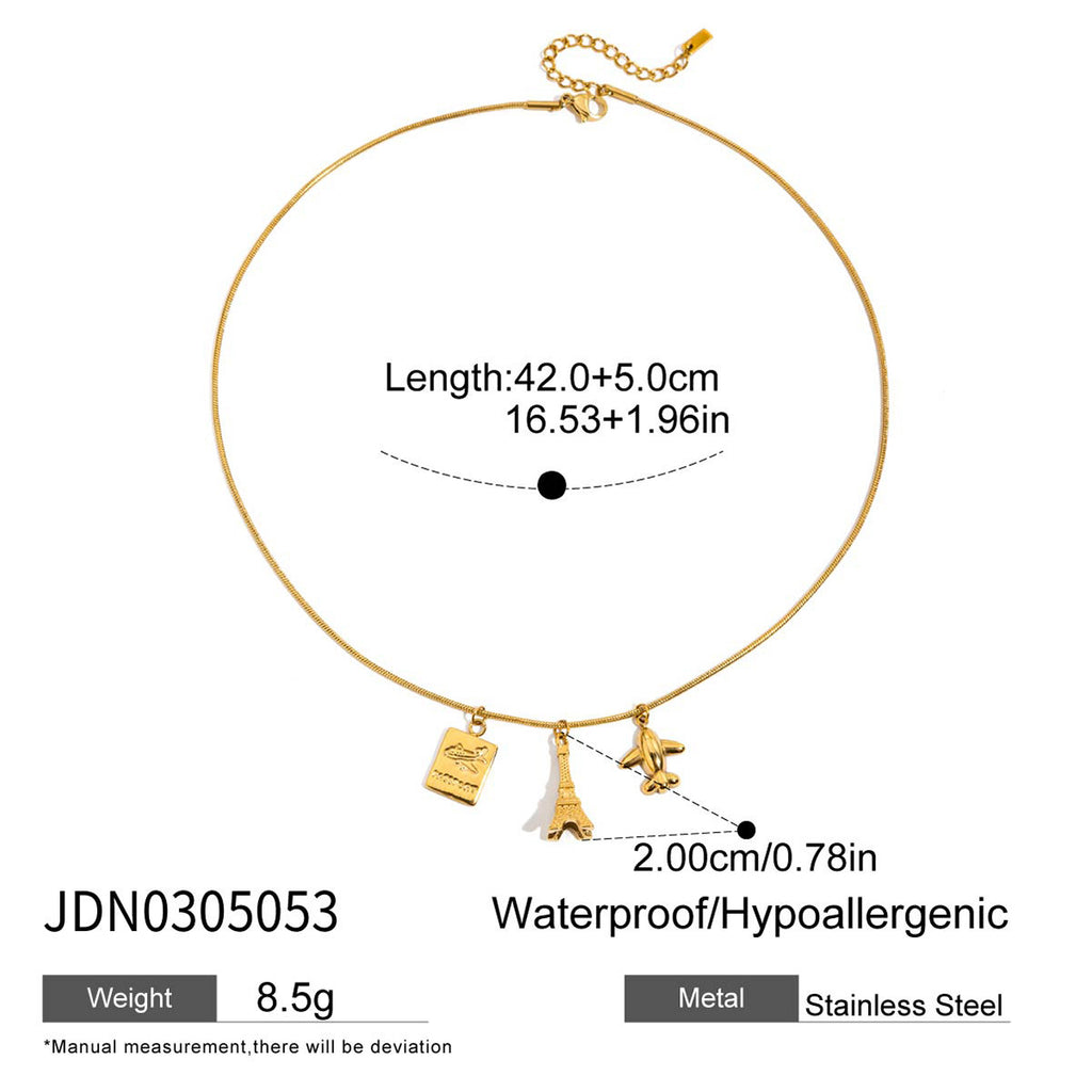 2H Colorful Rope Necklace Collarbone Chain Stainless Steel Jewelry Non-Fading