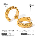18K Gold-Tone Stainless Steel Minimalist Ear Cuff Earrings with gold-tone stainless steel construction