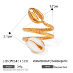 Stainless Steel Shell Bracelet for Women, Non-Fading Jewelry Bangle Accessories