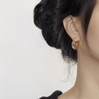 Folded Irregular Surface Earrings for Women U Hot-selling Earrings Export