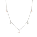 Water-Drop Star Zircon 925 Sterling Silver Necklace — design silhouette — jewelry finish and design detail