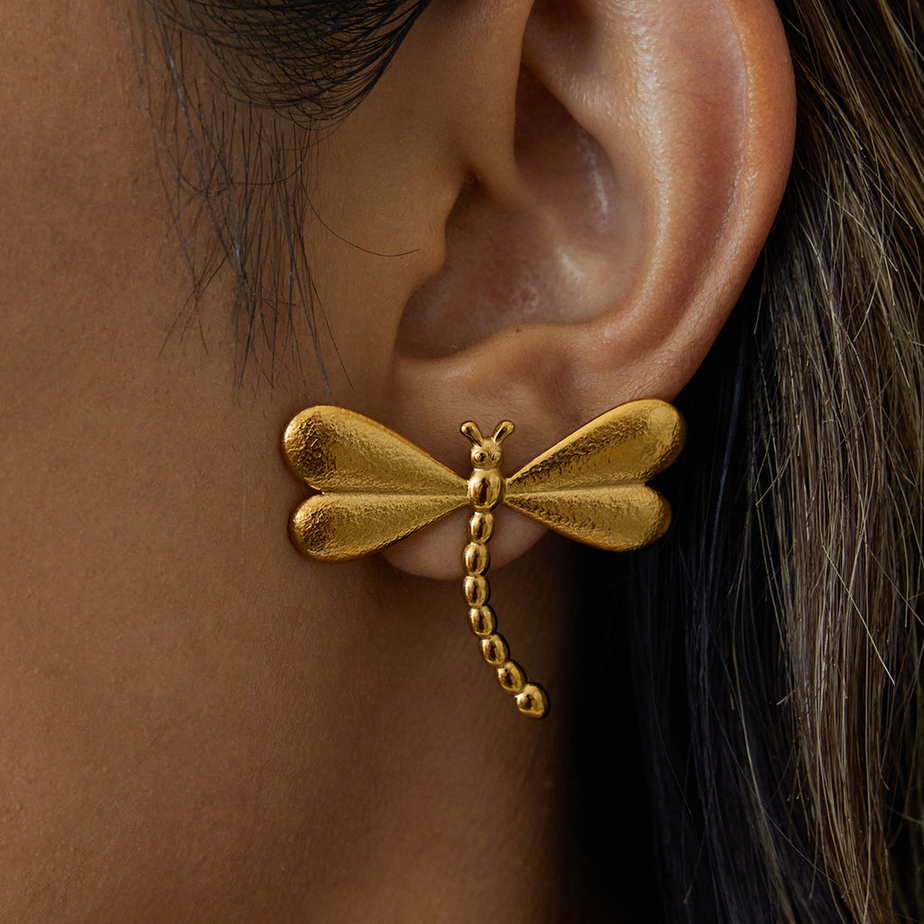 2H Stud Earrings Dragonfly Earrings Stainless Steel Jewelry Ear Accessories earrings