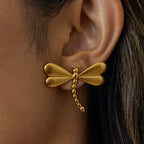 2H Stud Earrings Dragonfly Earrings Stainless Steel Jewelry Ear Accessories earrings