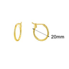E0307 Simple Versatile Geometric Round Small Hoop Earrings for Women, Multiple Sizes, Gold-Plated Minimalist Ear Cuffs