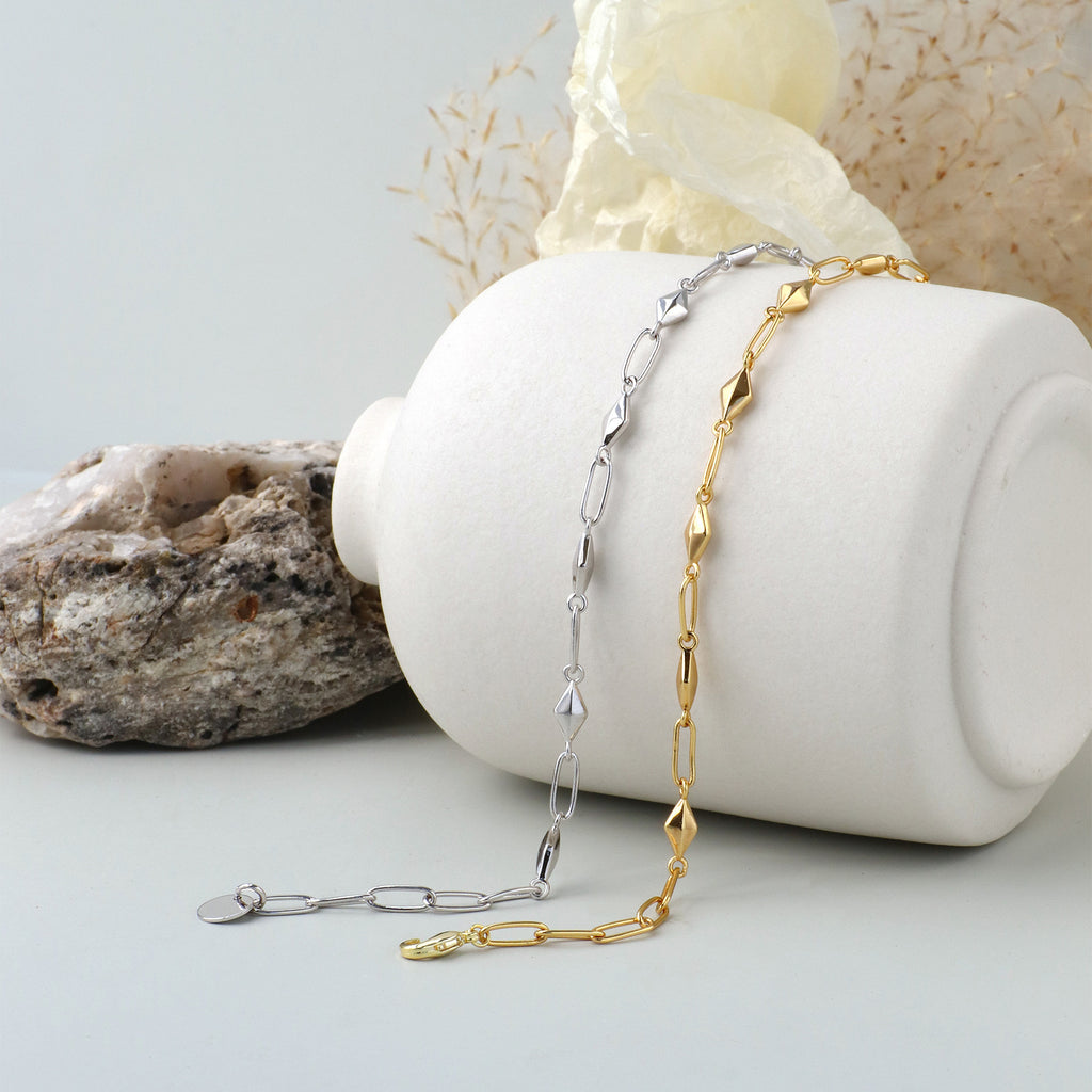 Minimalist Style Layered Bracelet for Women, Rhombus Shape, Foreign Trade Jewelry, One Piece Dropshipping