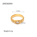 Gold-Plated Stainless Steel Pearl Ring — alternate product view — jewelry finish and design detail