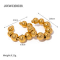 Ear Cuff in Gold-Plated Stainless Steel Earrings — Luminous Finish — additional design view — jewelry finish and design detail