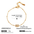 Cubic Zirconia Gold-Plated Stainless Steel Bracelet — Polished Detail — jewelry construction