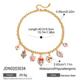 Gold-Plated Stainless Steel Necklace with Seashell Detail — front detail — jewelry finish and design detail