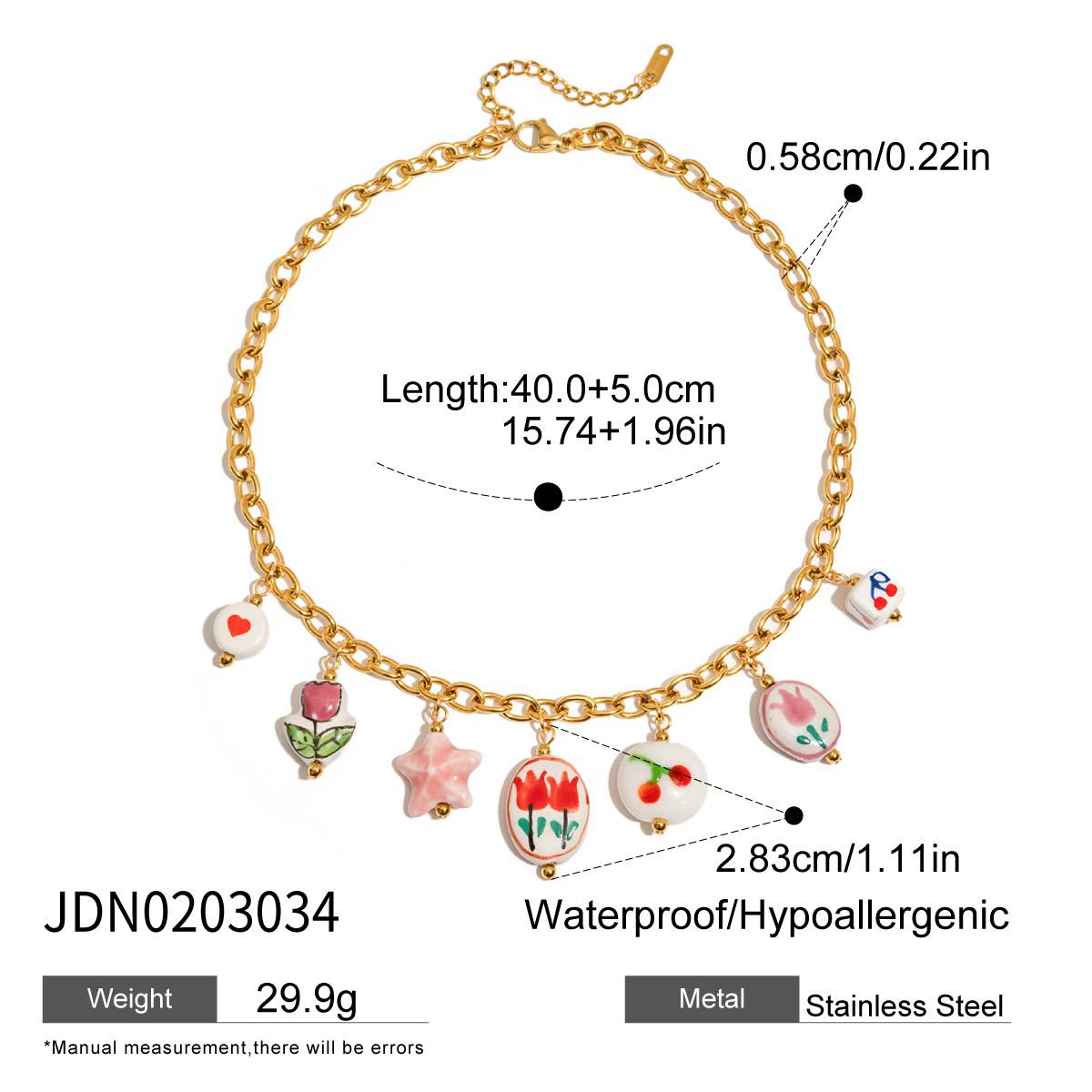 Shell Necklace Beach Vacation Collarbone Chain Stainless Steel Jewelry