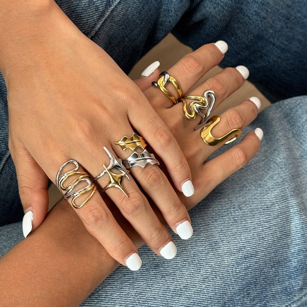 Color matching ring that doesn't fade, women's jewelry, stainless steel