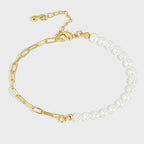 B0122 New Retro Simple Paperclip Bracelet for Women Fashionable Design with Shell Beads