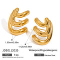 Gold-Tone Stainless Steel Earrings — Refined Profile with a refined design profile