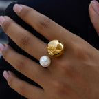 Imitation Pearl Ring Non-Fading Jewelry Stainless Steel Accessories for Women rings