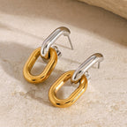 Stainless Steel Color Block Geometric Stud Earrings Ear Jewelry earring