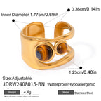 Geometric Ring Non-Fading Jewelry Stainless Steel Accessories for Women