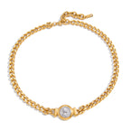 Coin Necklace Retro Collarbone Chain18k Stainless Steel Jewelry