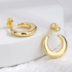E0291 C Silver Needle Simple Hoop Fashion Stud Earrings earrings