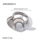 Ornament18K Gold Stainless Steel Exaggerated Ring rings Female