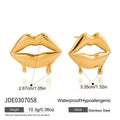 Cherry Gold-Plated Stainless Steel Stud Earrings — alternate product view — jewelry finish and design detail