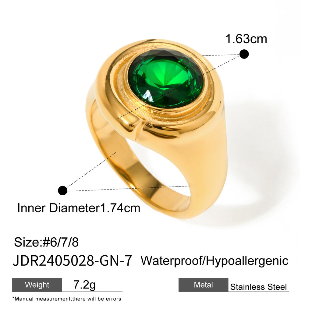 2H Stainless Steel Ring Non-Fading Women's Design Ring Non-Fading Jewelry ring