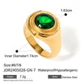Modern Gold-Plated Stainless Steel Ring — Refined Finish — plating detail — jewelry finish and design detail