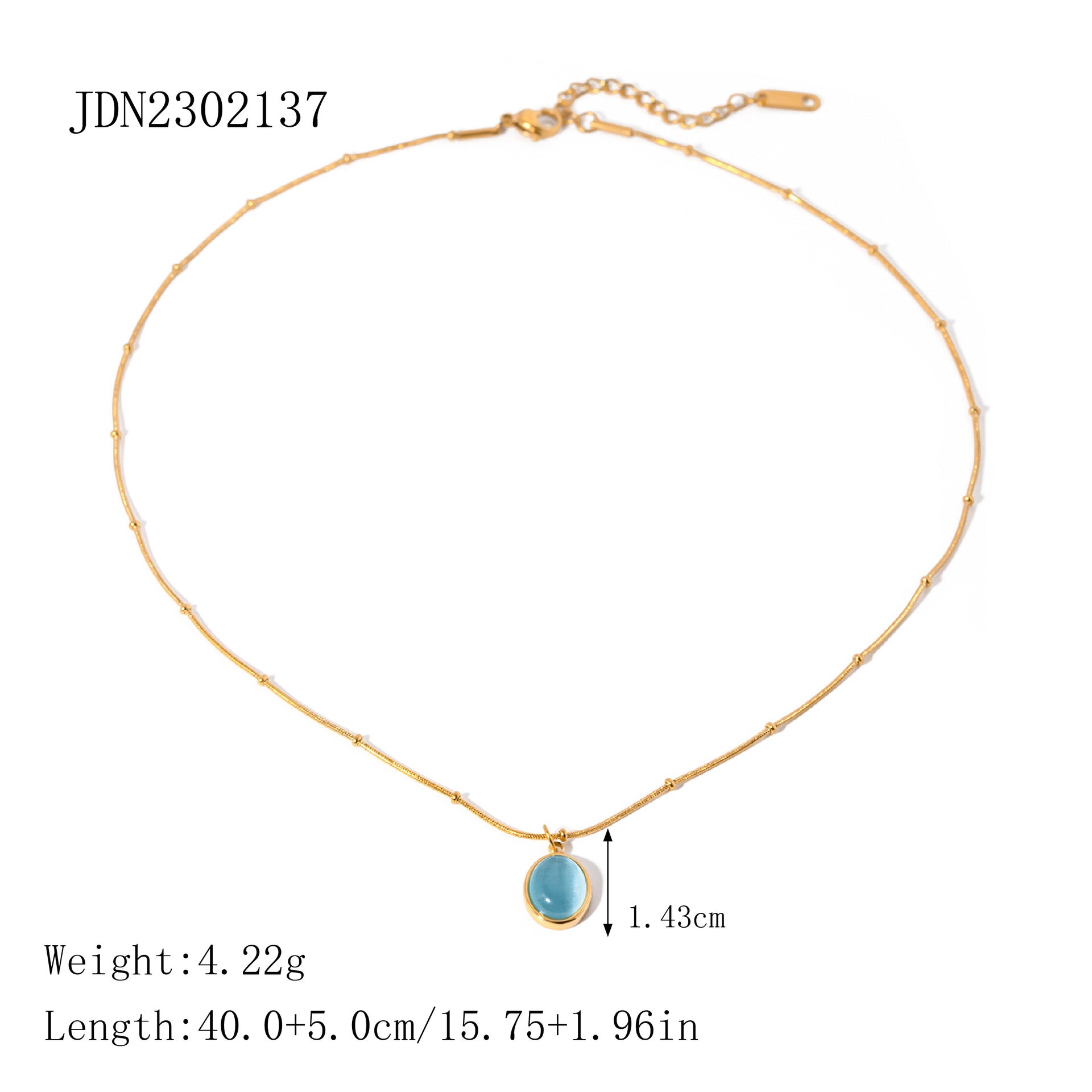 Pearl Necklace Tiger Eye Stone Collarbone Chain Non-Fading Jewelry Stainless Steel Accessories for Women