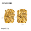Sculptural Gold-Plated Stainless Steel Earrings — product styling — jewelry finish and design detail