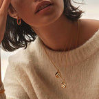 S925 Sterling Silver Irregular Initial Collarbone Necklace With Pearl