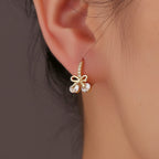 SE0262 S925Silver Fashion Zircon Earrings Bow Earrings