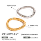 Finger Bracelet Stainless Steel Pearl Jewelry Ring Non-Fading for Women