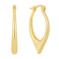 Gold-Plated Brass Square Round Hoop Earrings in a gold-tone brass finish