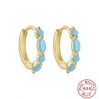 S925Sterling Silver Classic Simple Diamond-Encrusted Hoop Earrings Hot-Selling Water Drop Zircon Earrings for Women