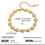 Zircon Bracelet Non-Fading Bracelet18K Gold Stainless Steel Jewelry