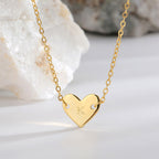 N0287 Elegant Simple Fashion Heart Necklace for Women Brass Gold Plated26English Letter Heart-shaped Collarbone Chain
